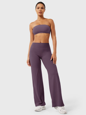 Leggings High-Waist Straight-Leg No Front Seam Buttery Soft Gym Yoga Pants for Women Fitness Tights