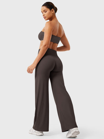 Leggings High-Waist Straight-Leg No Front Seam Buttery Soft Gym Yoga Pants for Women Fitness Tights