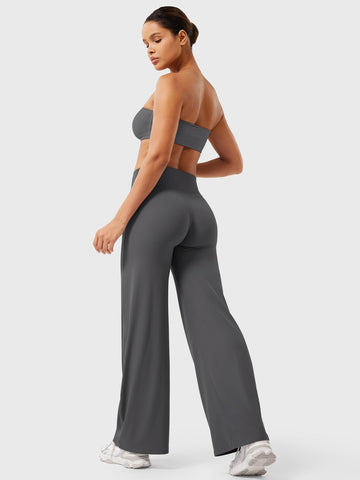 Leggings High-Waist Straight-Leg No Front Seam Buttery Soft Gym Yoga Pants for Women Fitness Tights