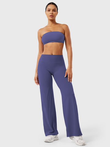 Leggings High-Waist Straight-Leg No Front Seam Buttery Soft Gym Yoga Pants for Women Fitness Tights