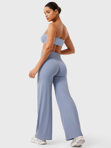 Leggings High-Waist Straight-Leg No Front Seam Buttery Soft Gym Yoga Pants for Women Fitness Tights