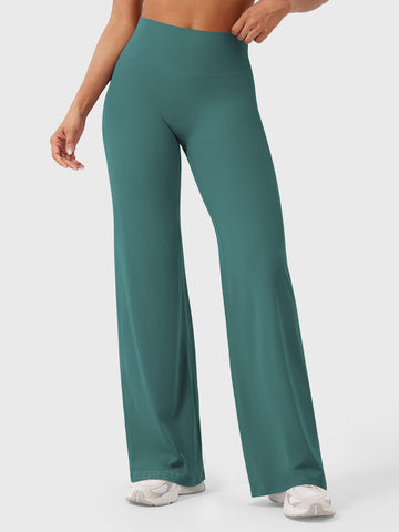 Leggings High-Waist Straight-Leg No Front Seam Buttery Soft Gym Yoga Pants for Women Fitness Tights