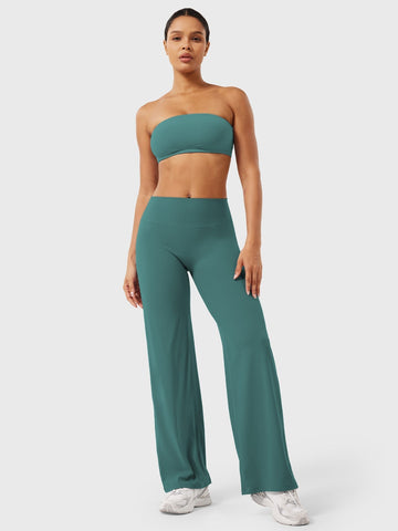 Leggings High-Waist Straight-Leg No Front Seam Buttery Soft Gym Yoga Pants for Women Fitness Tights