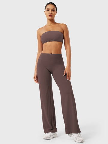 Leggings High-Waist Straight-Leg No Front Seam Buttery Soft Gym Yoga Pants for Women Fitness Tights