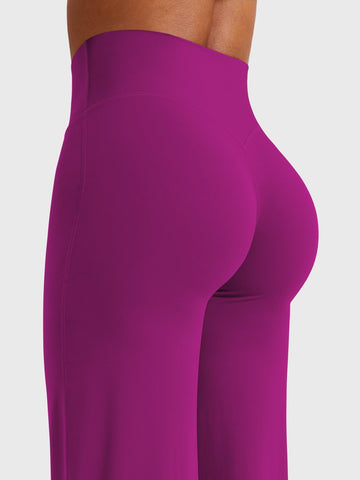 Leggings High-Waist Straight-Leg No Front Seam Buttery Soft Gym Yoga Pants for Women Fitness Tights