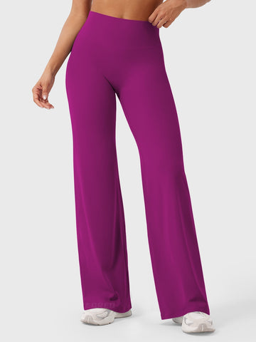 Leggings High-Waist Straight-Leg No Front Seam Buttery Soft Gym Yoga Pants for Women Fitness Tights