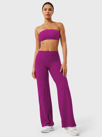 Leggings High-Waist Straight-Leg No Front Seam Buttery Soft Gym Yoga Pants for Women Fitness Tights