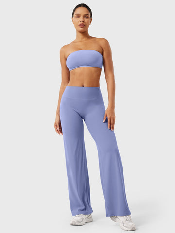 Leggings High-Waist Straight-Leg No Front Seam Buttery Soft Gym Yoga Pants for Women Fitness Tights
