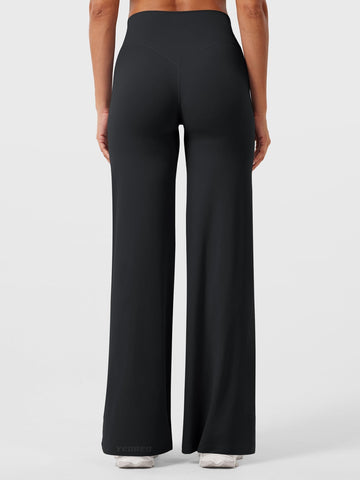 Leggings High-Waist Straight-Leg No Front Seam Buttery Soft Gym Yoga Pants for Women Fitness Tights